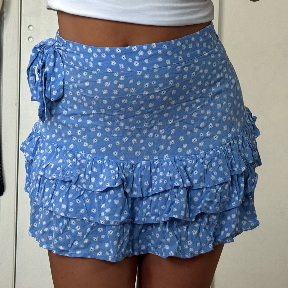 Blue mini skirt size small